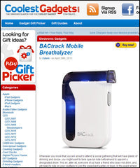 Tech Blogs call BACtrack Mobile "Nerdiest Breathalyzer Ever Made" but "Well Worth the Asking Price"