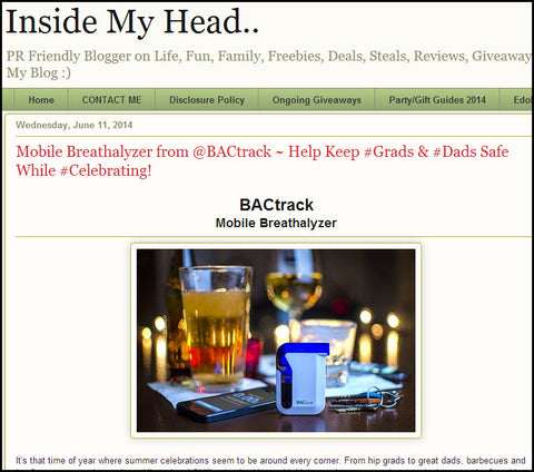 Small, Cool, Hip and Glowing: Inside My Head Reviews the BACtrack Mobile Breathalyzer