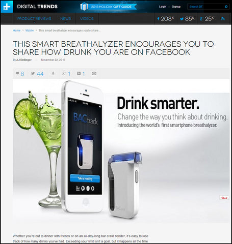Digital Trends Spots BACtrack Mobile on the Rise