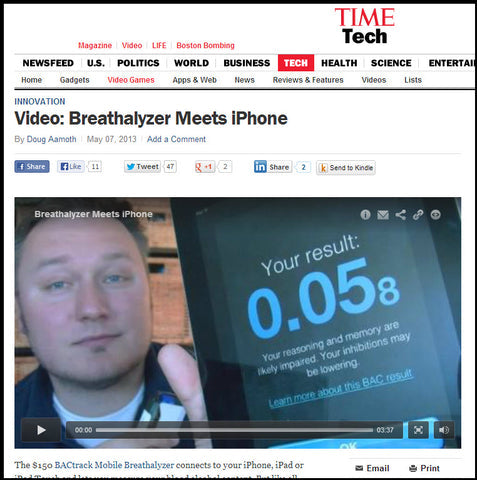 TIME Puts BACtrack Mobile to the Test