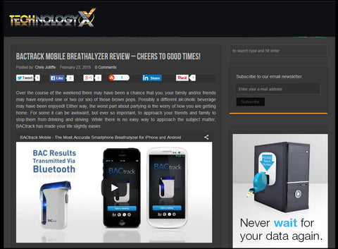 Epic Testing Session with BACtrack Mobile from Technology X